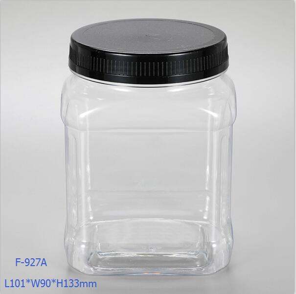 2020 New Design China Manufacturer PET Plastic Food Jar With Screw Top Lid