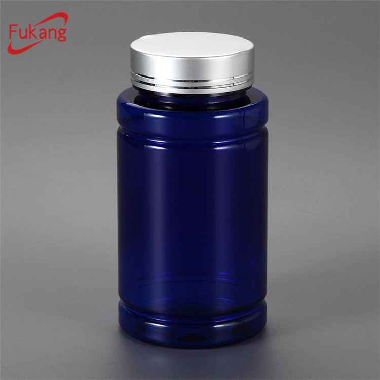 150cc grey colored straight round plastic pill bottle,PET medicine jar packaging drug / tablets / capusles