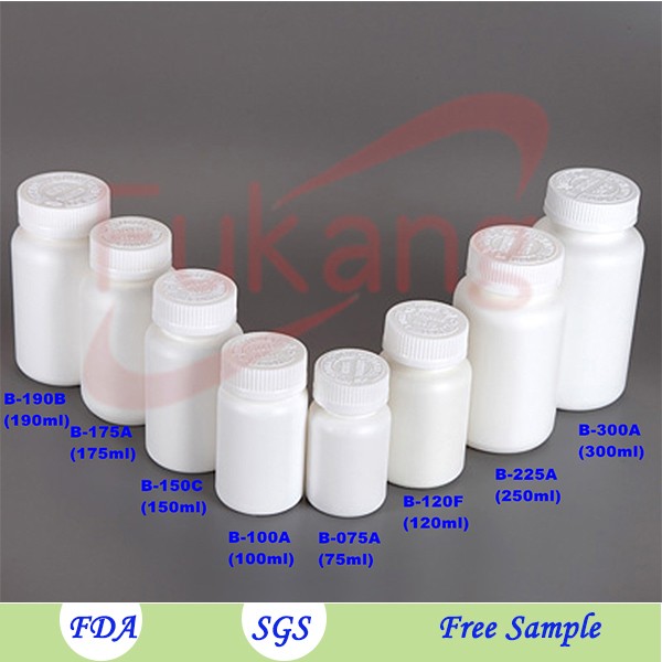 120ml square tablet health product plastic bottle
