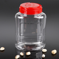 1300g clear PET plastic jar with screw lid for children packaging candy and toy gift jar pass SGS certificate