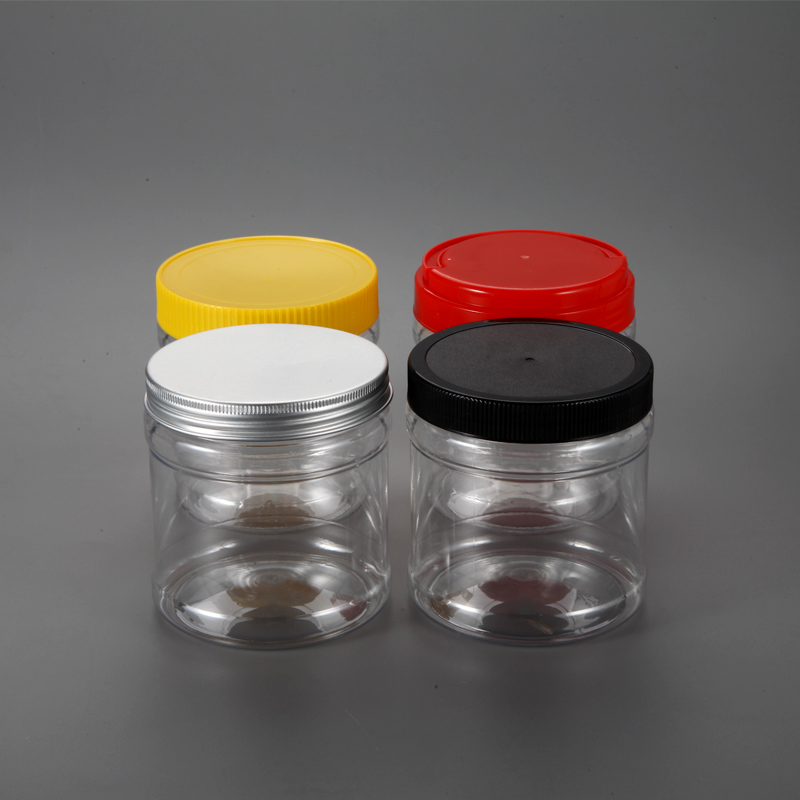 Custom Wholesale Round Transparent Plastic Cans With Screw Top Lid