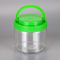 450ml empty clear round plastic PET cosmetic jar with plastic screw lids