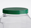 5lb Plastic PVC Spice Bottles Handled with Green Lid