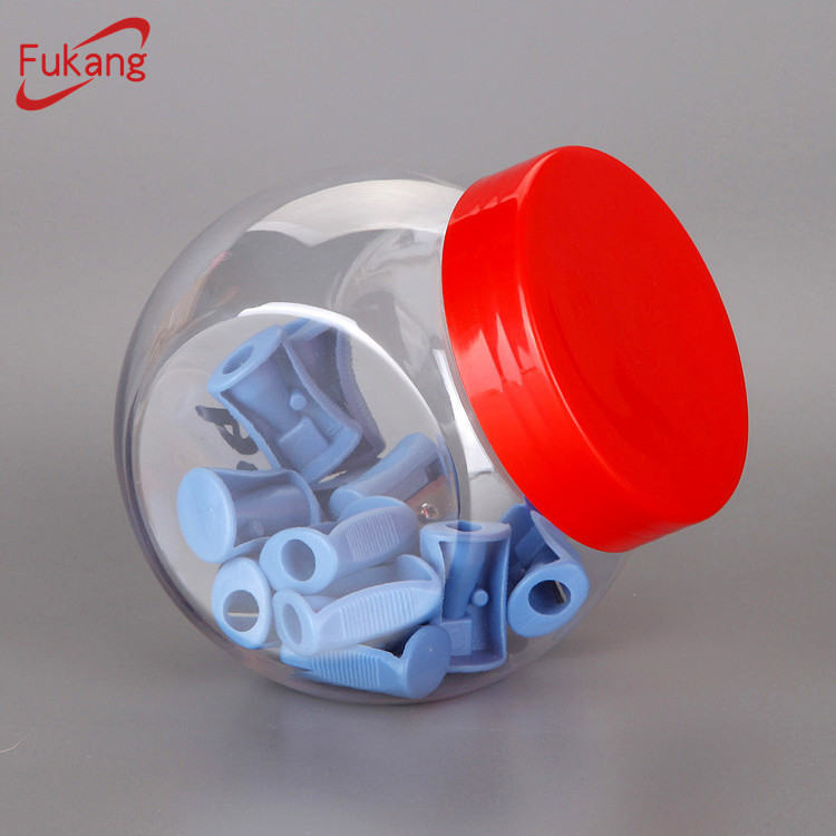 Wholesale Clear Round PET Plastic Candy Container Jar