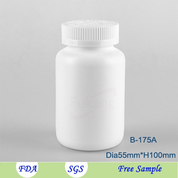 175ML HDPE round plastic jars for packaging vitamin pe bottle