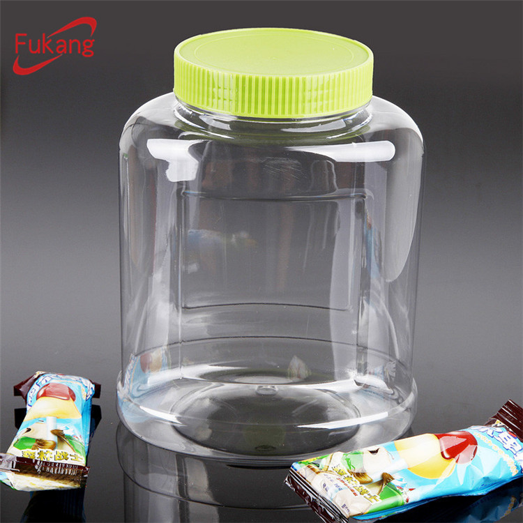 2L Large Clear Powder Plastic Container, Plastic Jar 2000ml