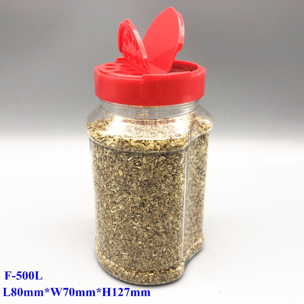 Butterfly Cap 4oz Square Plastic shaker bottles for spices and herbs
