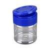 Transparent bulk round plastic spice shaker jars with flip cap