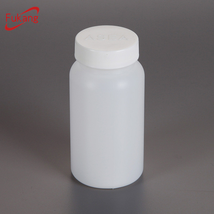 Eco-friendly disposable white HDPE round empty plastic pill bottle