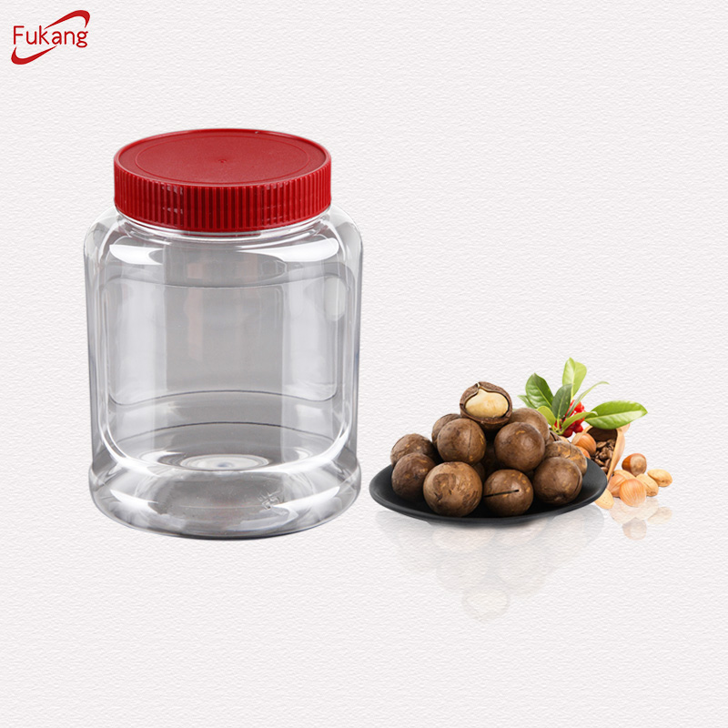 1200ml plastic PET biscuit candy honey airtight nut jars