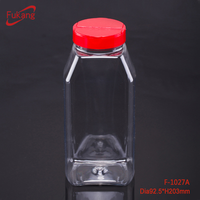 square plastic bottles with flip tops for spices 500g