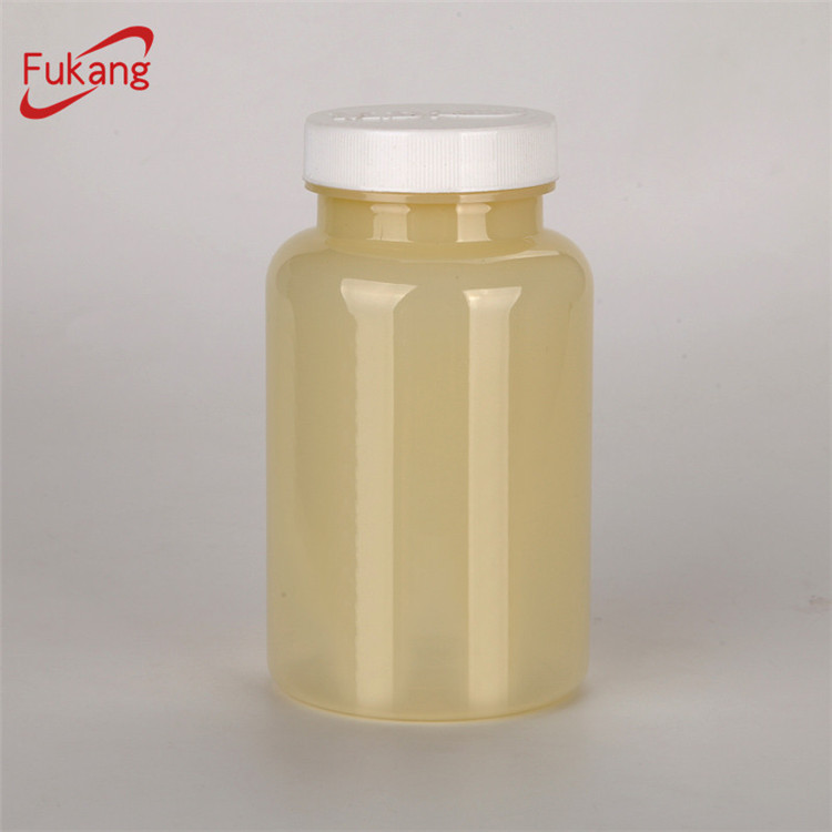 Round plastic capsule bottle/jar PET infusion bottles 225ml plastic drug bottle with white lid