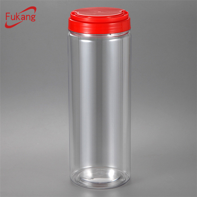 1 liter PET plastic bottle food grade with handle cap for candy