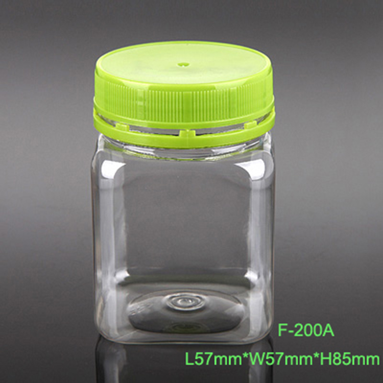 200ml plastic pet child proof bath salt shaker jar