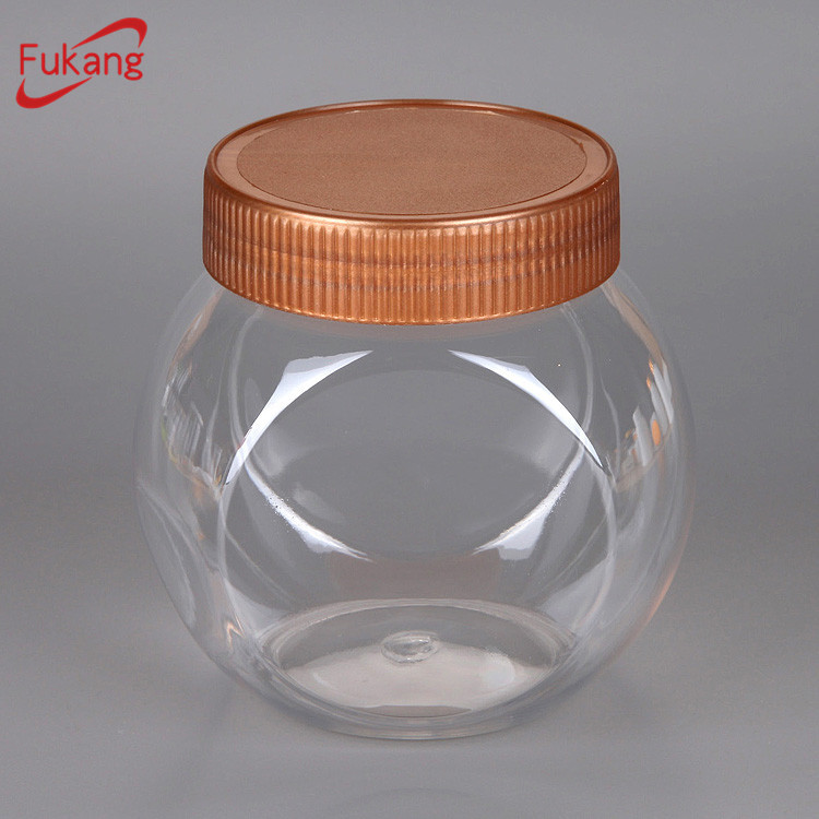 900ml plastic jar, 30oz clear plastic ball bottles, special empty pet plastic containers for gifts and nuts factory