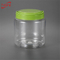 Large 1800ml 60oz Clear Cylindric Plastic Container, Foodsafe Round PET Container and Jars with White Lid