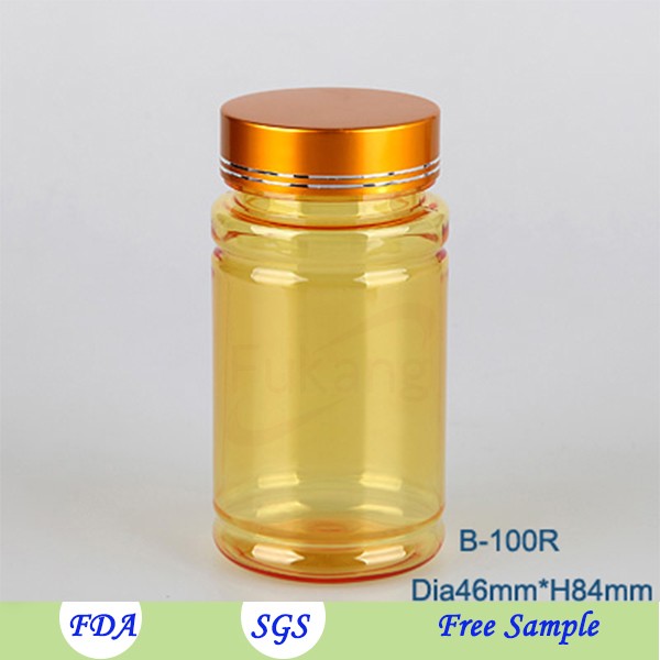 Plastic Empty PET Capsule Bottle Medicine Supplement Bottle