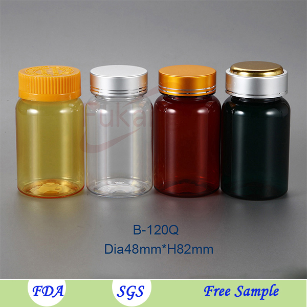bodybuilding supplements120ml empty plastic pill bottle PET drug powder bottle liquip bottle