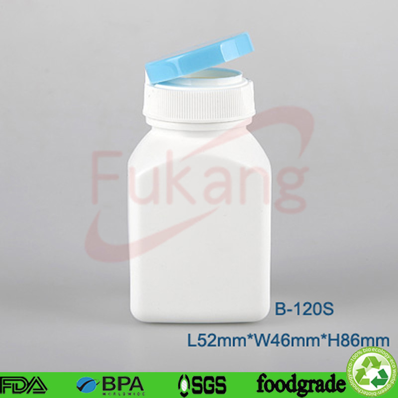 120CC Plastic Tablet Storage Jar HDPE Pharmaceutical Bottle