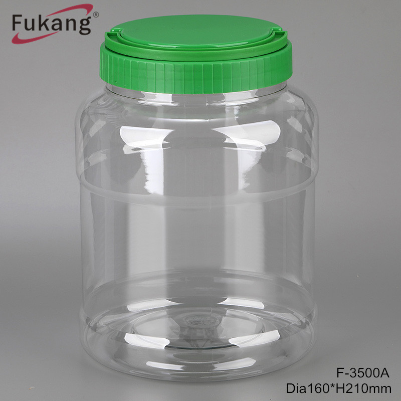 5 liter big PET jar plastic bottle with handle cap