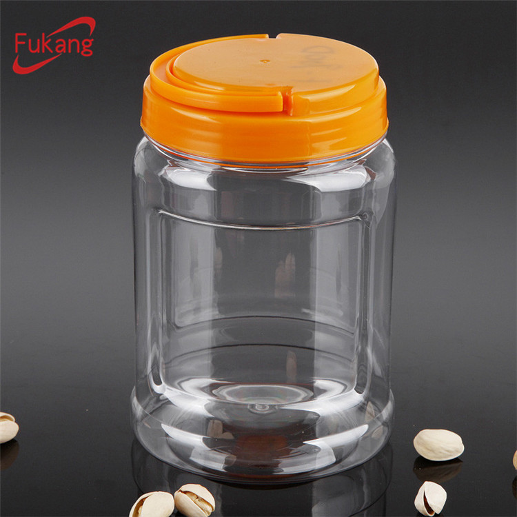 1300ml clear airtight plastic jars, empty flour powder storage containers, food storage container screw lid wholesale