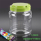 2800ml clear PET plastic cake cookie candy jar with plastic lid, 2.8L large food grade plastic bottle made in China