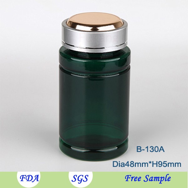 130cc pet plastic bottles manufacturer, multi vitamins supplement bottle with lid, clear empty health care bottle making factory