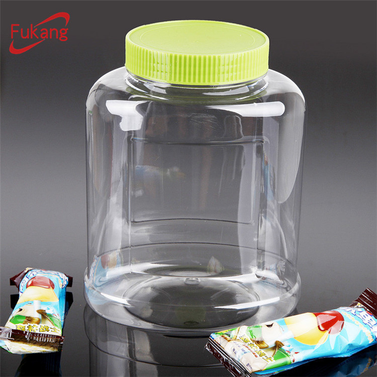 1.2 liter plastic candy jar PET cookie jar dried fruits plastic jar