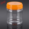 Empty clear PET plastic jar with lid for packing roasted and salted peanuts, 800ml plastic canister