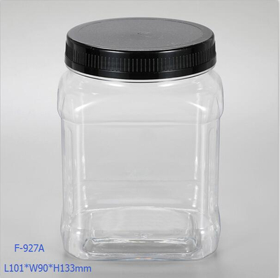 Clear plastic jar wholesale eco-friendly food jar PET storage jar