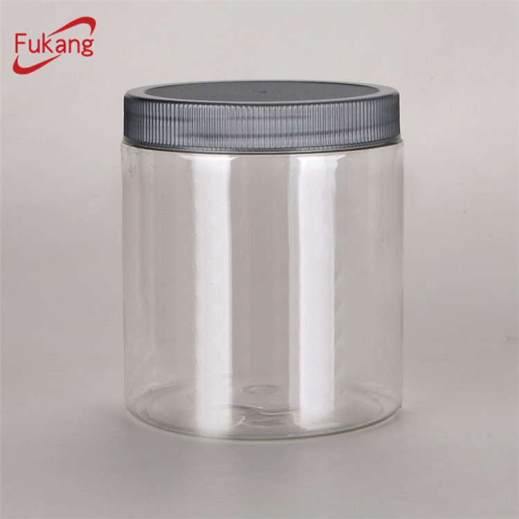 Bulk 450cc round PET empty mayonnaise plastic jars with lid