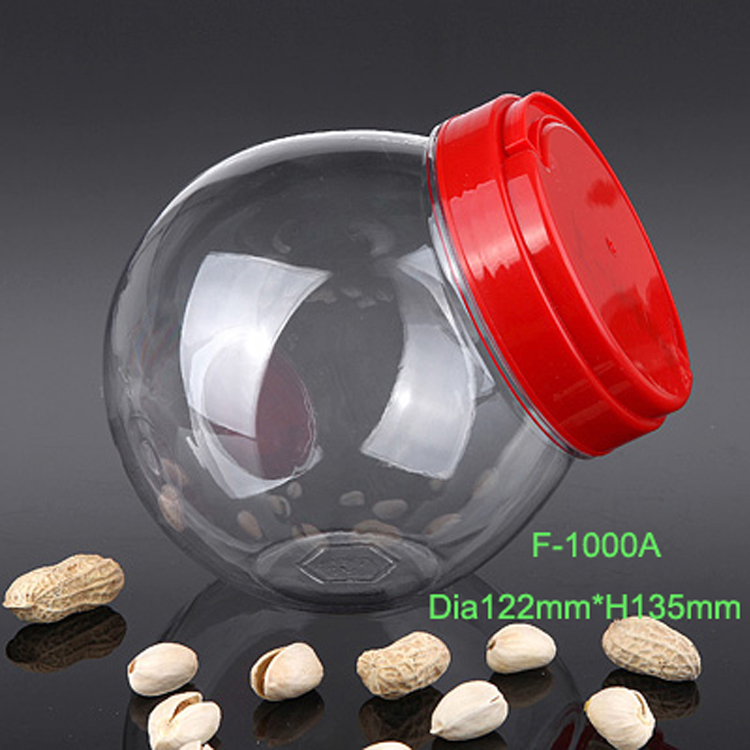 Unique Shape Empty Jar 500ml,Wide Mouth Clear Bottles with Black Cap,Candy Pet Container Manufacturers Malaysia