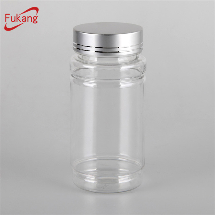airtight clear plastic container, 6oz clear pet protein bottles, health food supplement softgel bottle making factory China