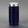 Made in China 200CC empty plastic capsule/pill bottle with metal cap