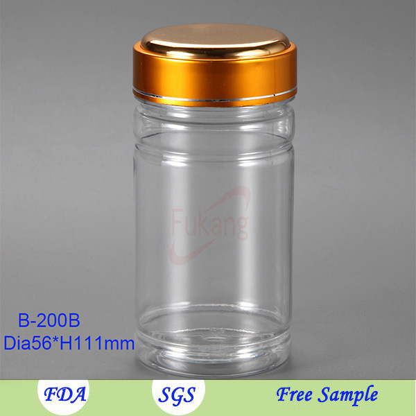 PET liquid clear 200ml screw cap drugs cheap bottle plastic 200CC health care bottle