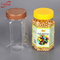1300ml clear PET tall plastic jam jar with purple color plastic handle lid,wholesale transparent plastic sealable jar