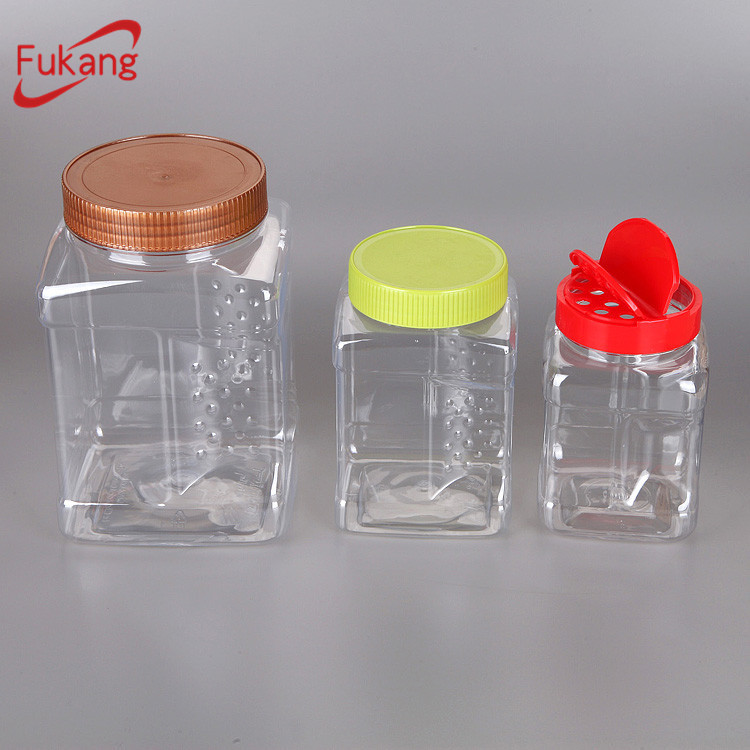 square 1500ml food grade plastic bottles with cap,51oz. nuts in honey jar in manufacturer for sale