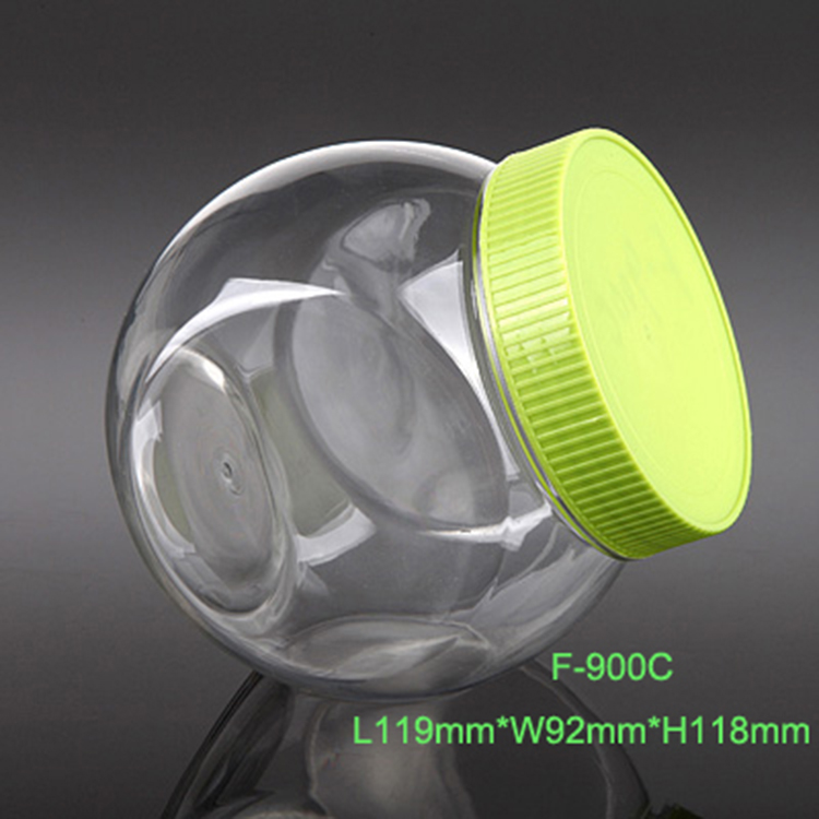 Unique Shape Empty Jar 500ml,Wide Mouth Clear Bottles with Black Cap,Candy Pet Container Manufacturers Malaysia