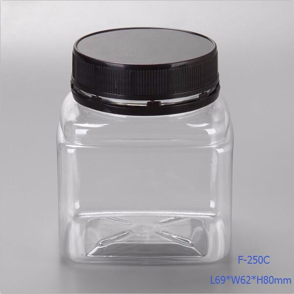 200ml plastic pet child proof bath salt shaker jar
