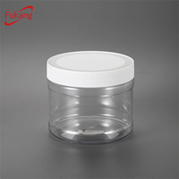 Large capacity wide mouth clear PET plastic food storage jar