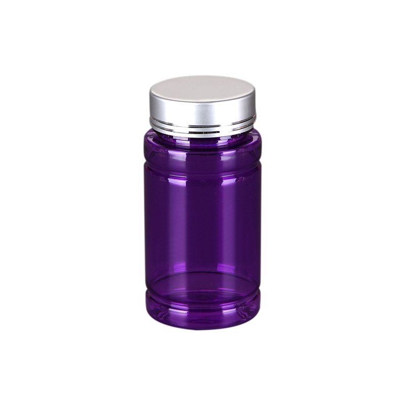 120cc Round Plastic PET Vitamin Medicine Bottle With Metal Cap