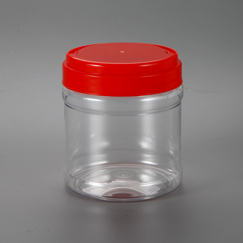 ODM/OEM custom clear PET plastic food jars with screw lids