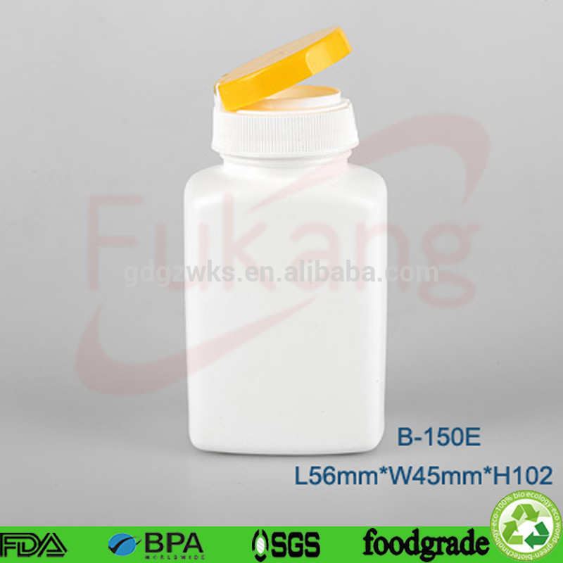 150ml White HDPE Medicine Plastic Bottles With Push Down & Turn Cap