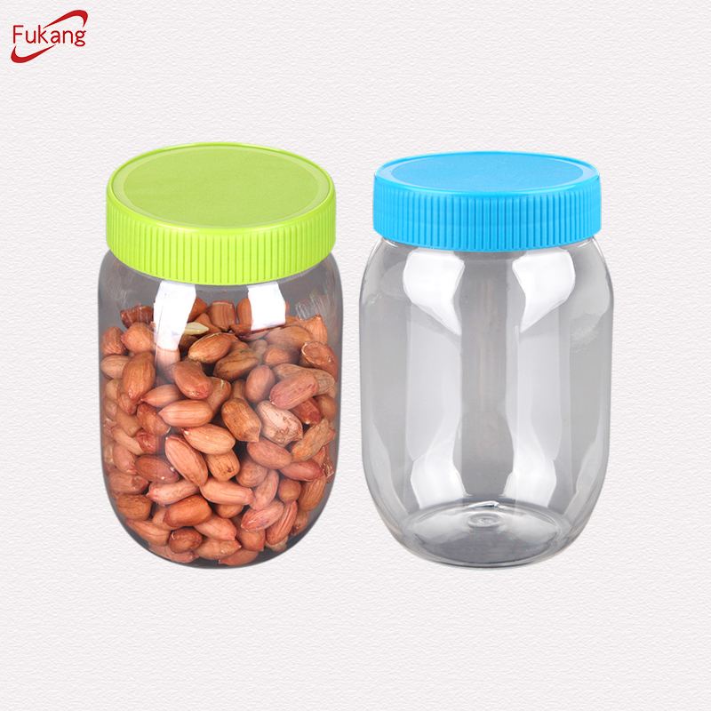 Wholesale 500ml clear plastic PET jars for food
