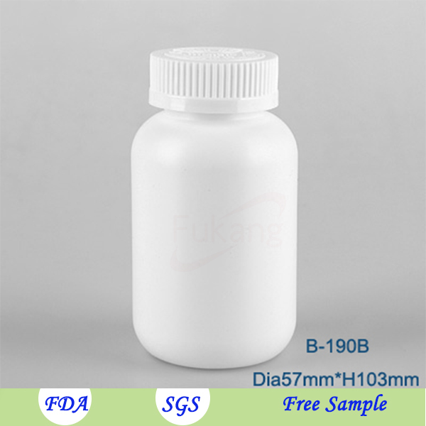 175cc PE material plastic bottle round white with child proof cap clear bottle medicine/drug/supplement/pill food bottle