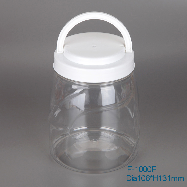 FDA Approved 1000ml clear PET bottle plastic candy jars