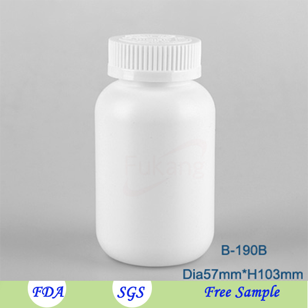 175cc HDPE medicine/drug/supplement/pharmacy bottle white round shape pill/tablet/capsule bottle containel