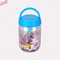 Custom Wholesale Round Transparent Plastic Bottle With Screw Top Lid