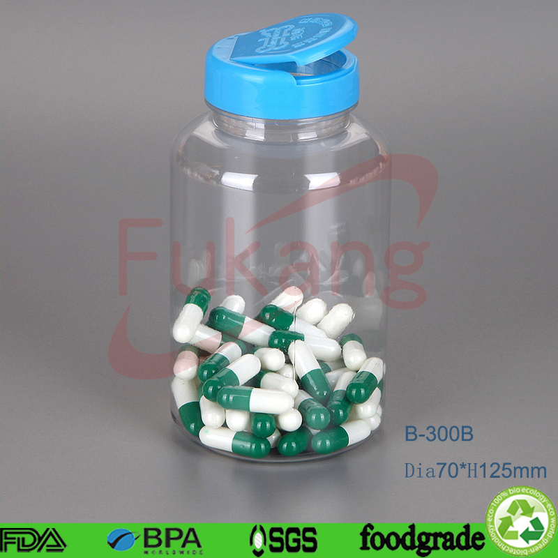 Wholesale 300CC pet plastic capsule pill bottle