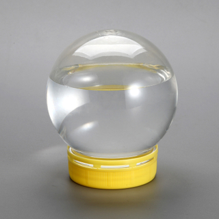 Ball shape clear PET plastic jelly/candy/toy jar with screw lid